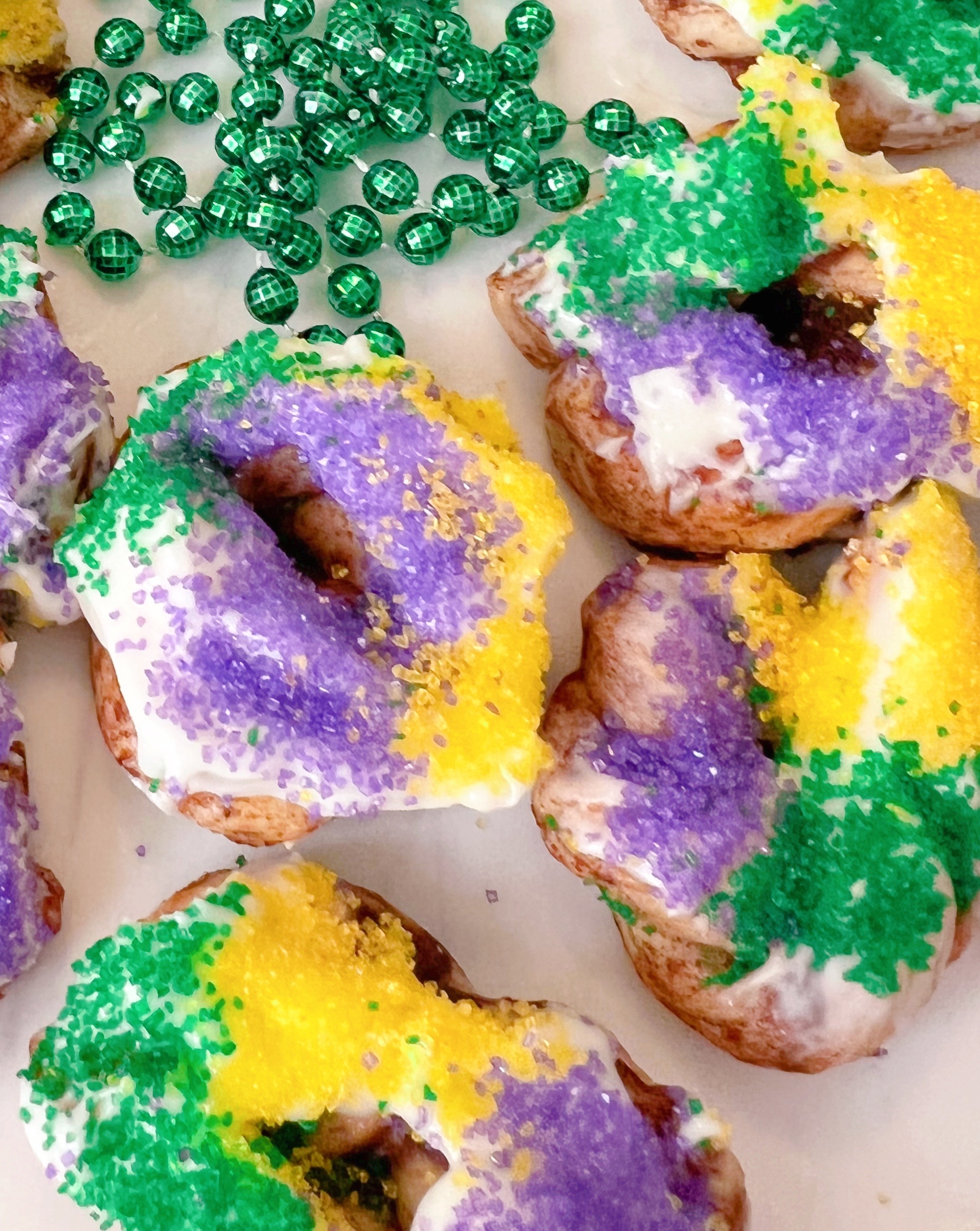 Easy Mini King Cake Bites with a Sprinkle and A Twist