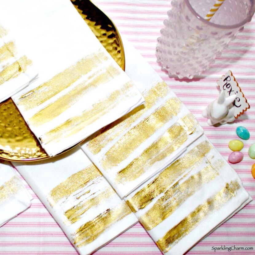 DIY Gold Foil Serviettes
