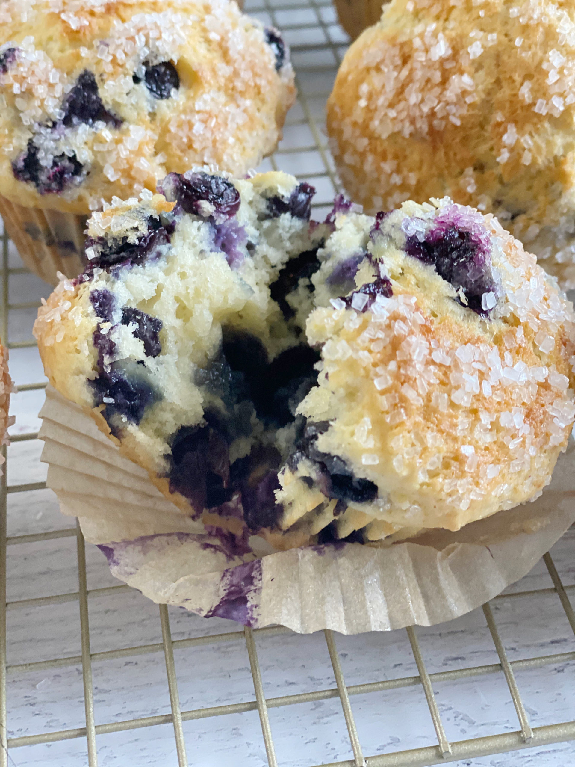 The Best  Ever Homemade Buttermilk Blueberry Muffins