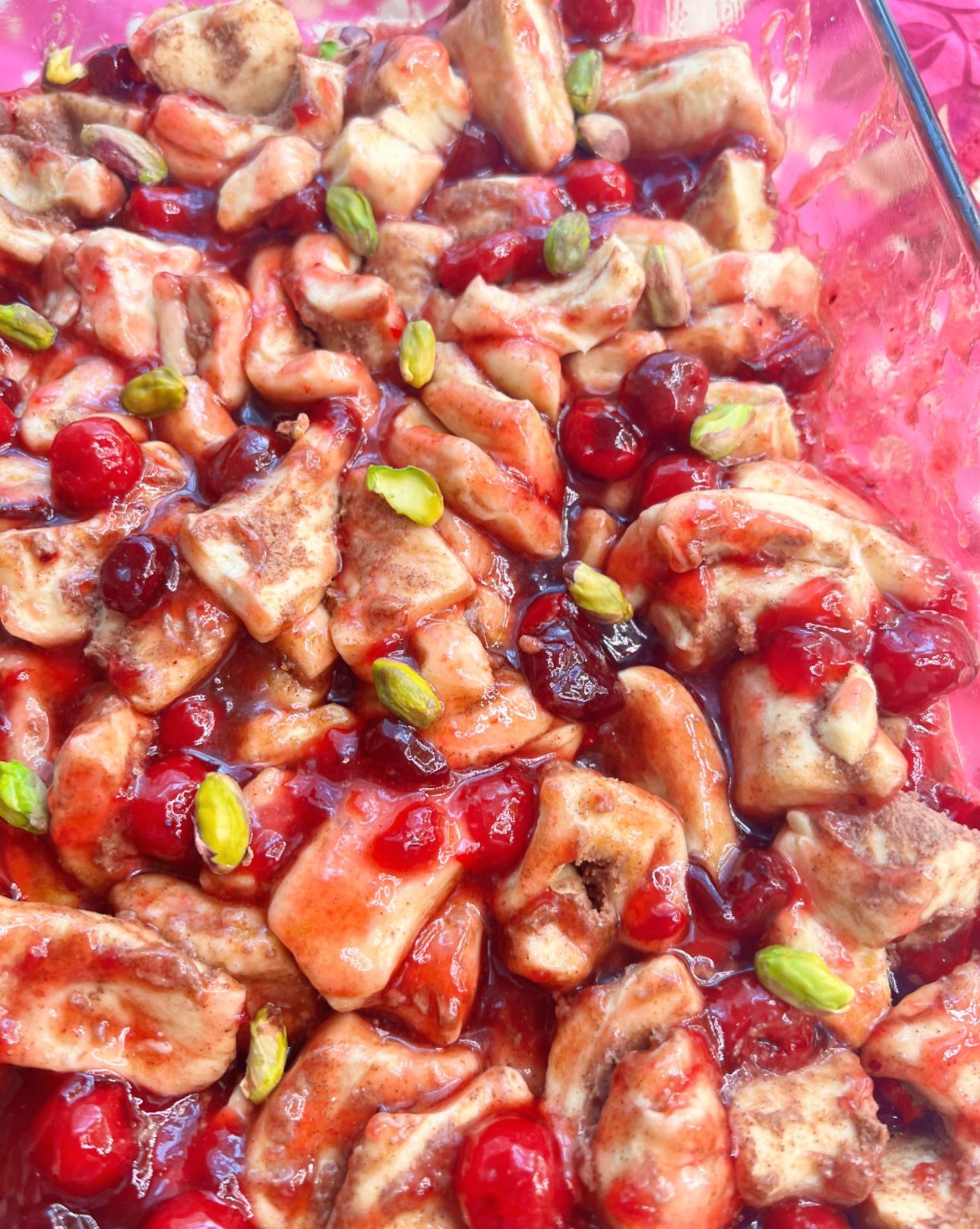 Cranberry Cherry Cinnamon Roll Casserole For A Crowd
