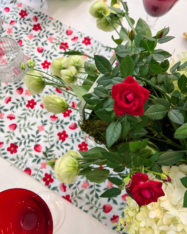 English Ivy & Rose Garden Tablescape