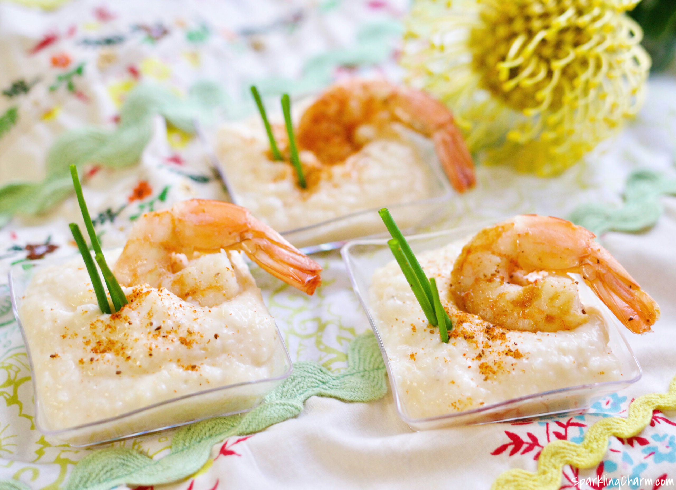 Bite Size Southern Shrimp and Grits Appetizer