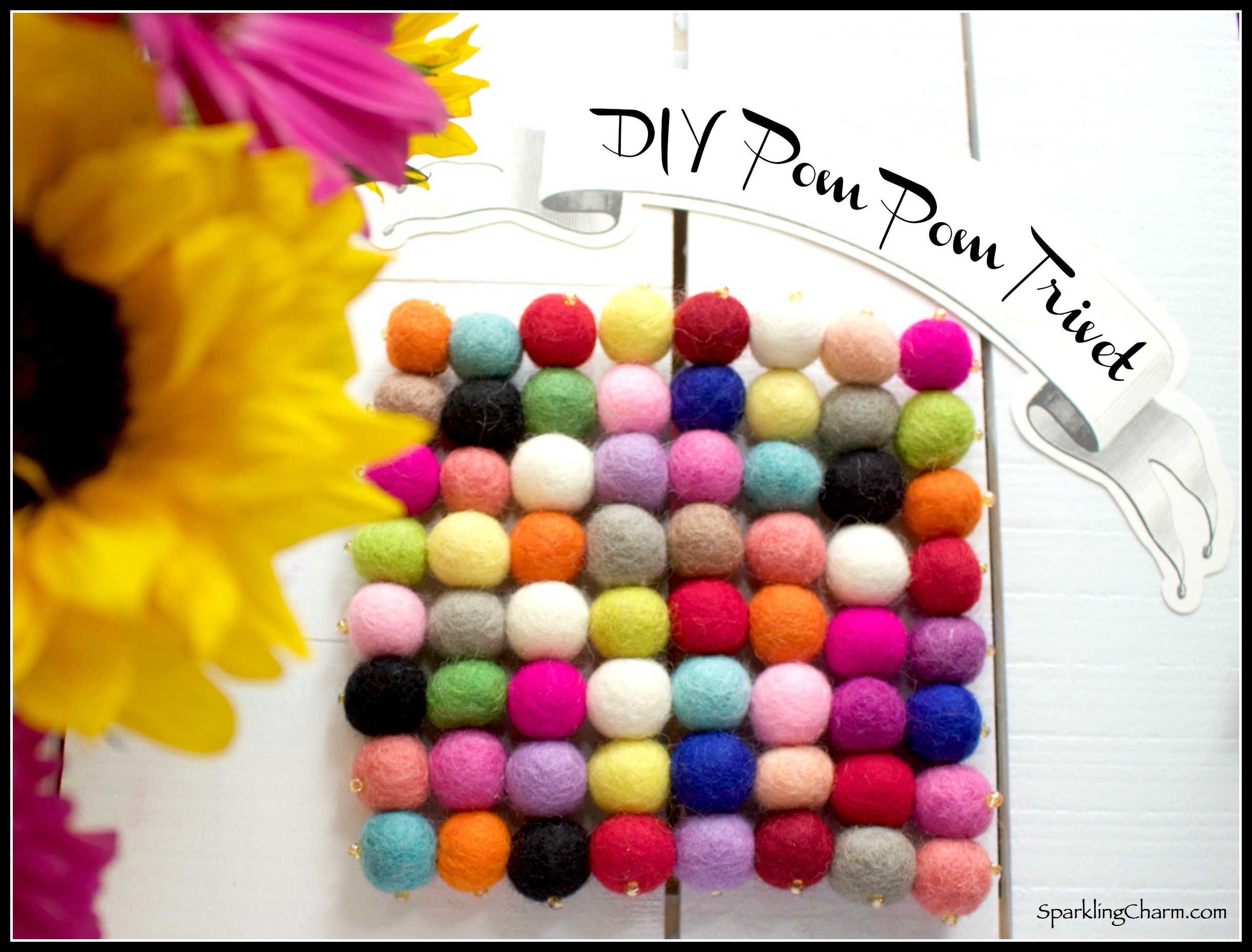 DIY Wool Pom Pom Trivet