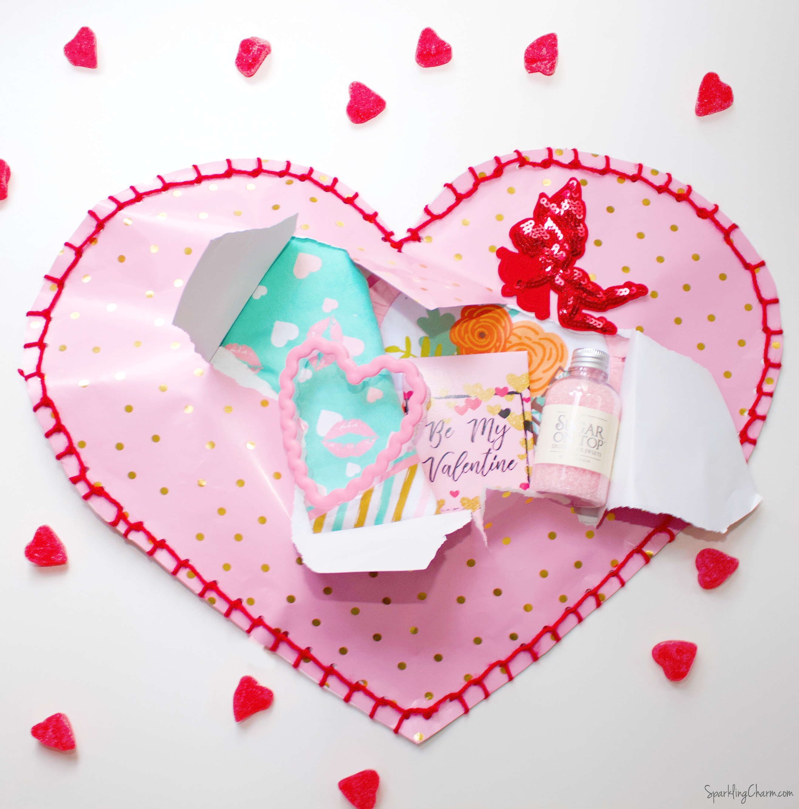 DIY Valentine Blanket Stitch Wrap