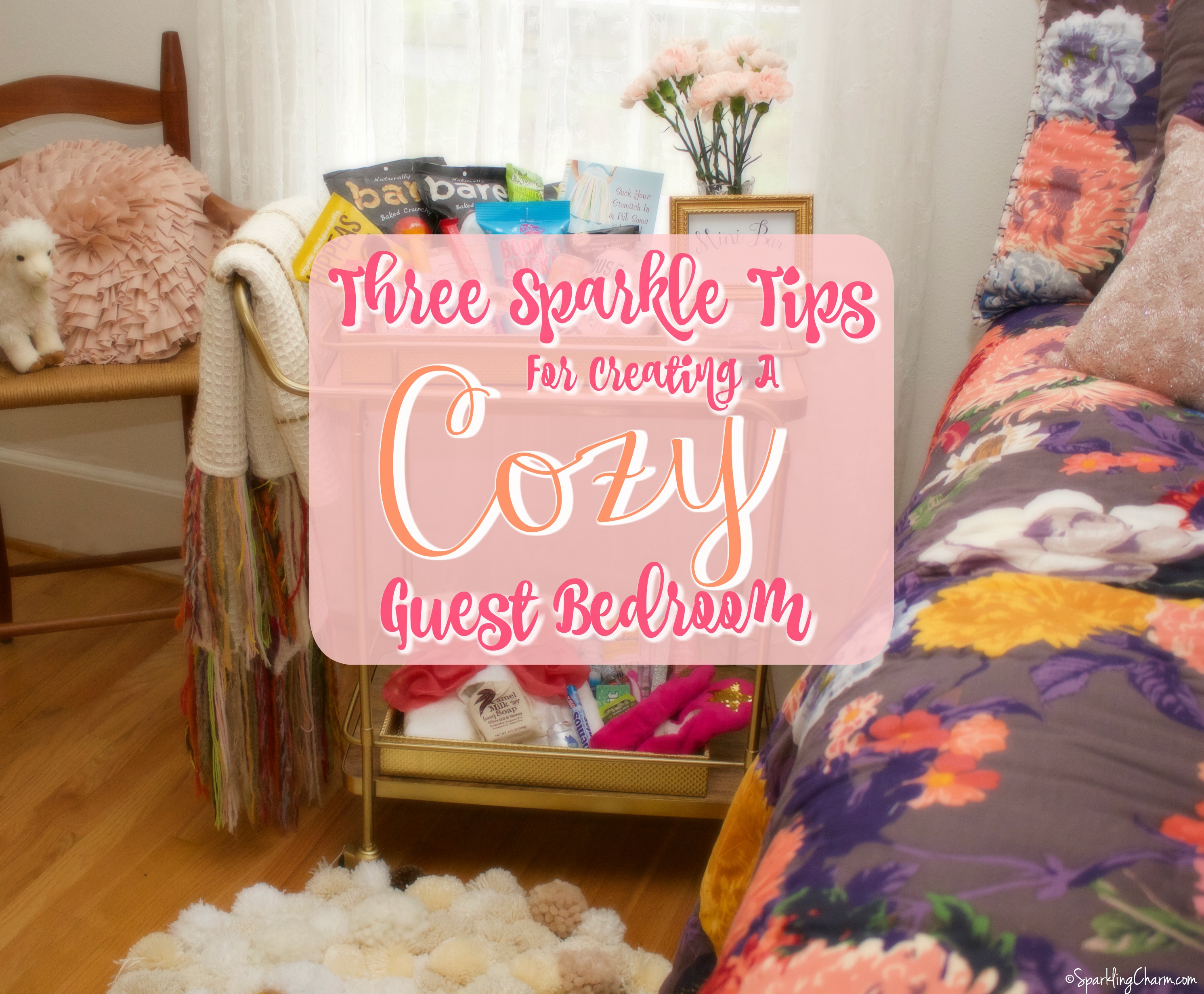 3 Sparkle Tips For Creating A Cozy Guest Bedroom (Free WiFi Passcode Printable)