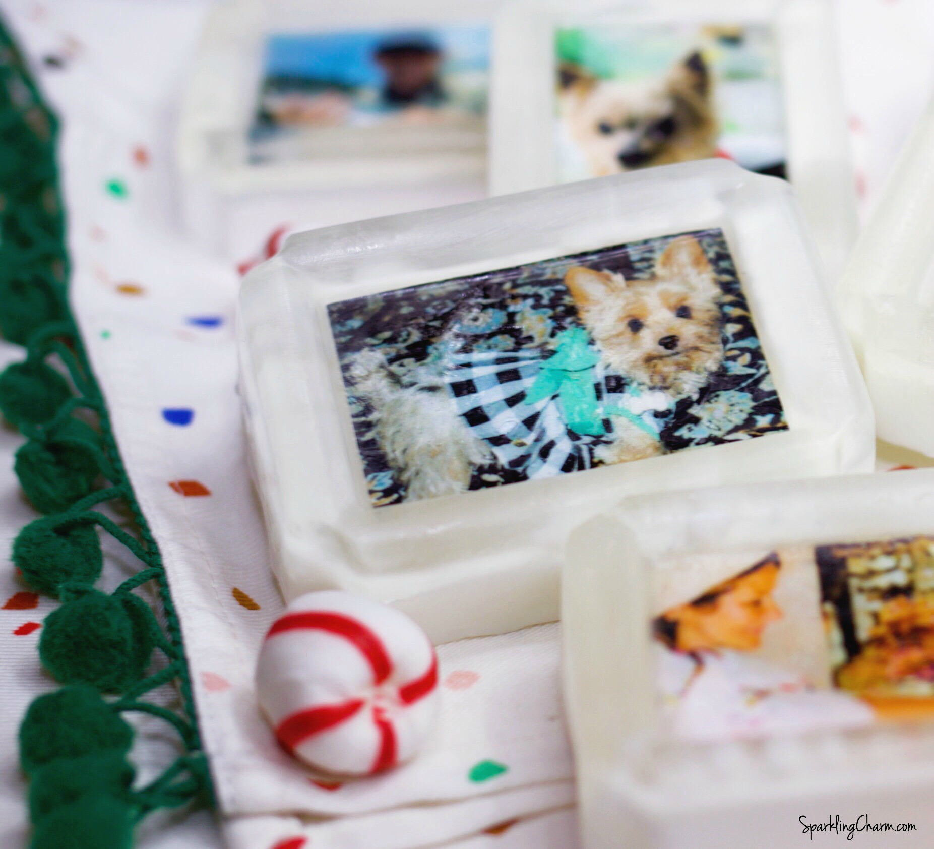 DIY Peppermint Photo Soaps